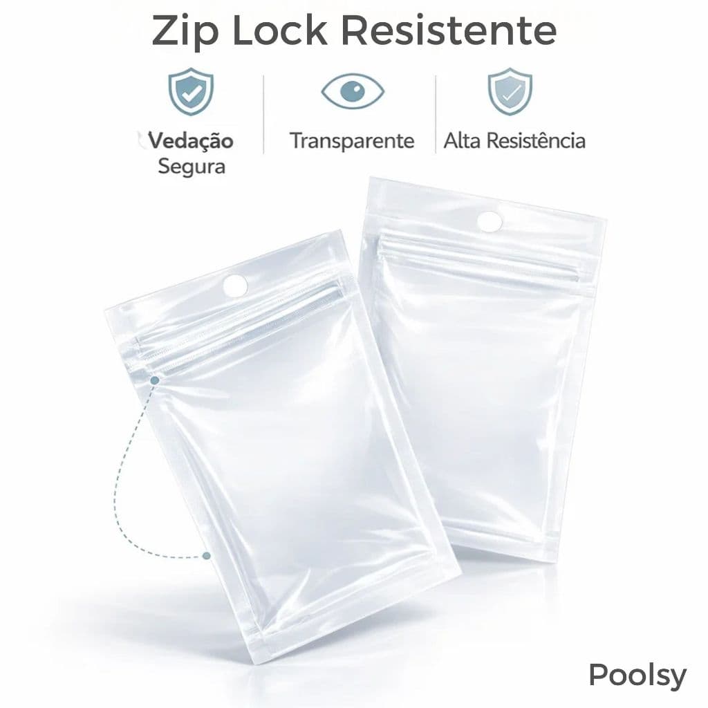 Saco Zip Lock Hermético Abre e Fecha 100 e 50 Unidades