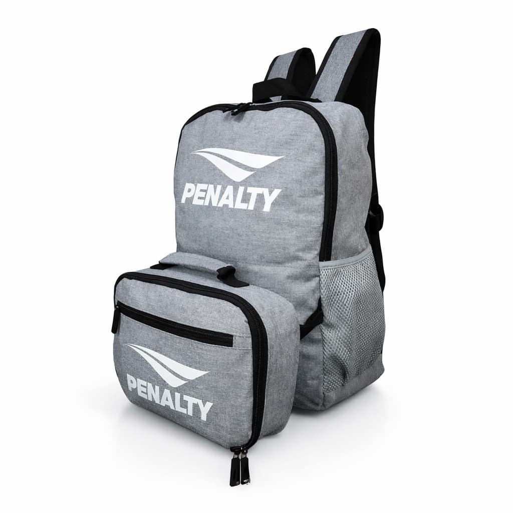 MOCHILA ESPORTIVA PENALTY PORTA NOTEBOOK COM LANCHEIRA TÉRMICA CINZA 42X28X13 MOD PNLT-202