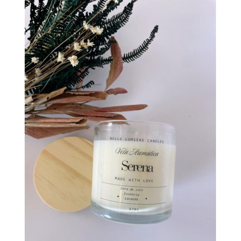 Vela Aromática Serena | Vela Decorativa| Frasco de Vidro 140g | Vela Aromática