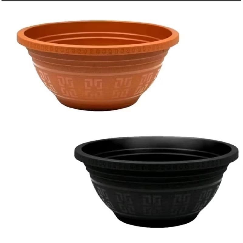 Vasos Decorativos de plástico reforçado ideal para casas/jardins/escritórios nas cores Preto e Terracota 6 litros