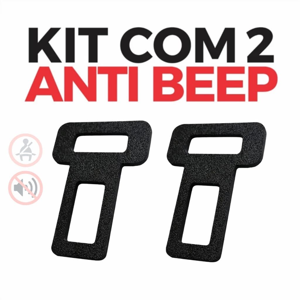 KIT 2 Fivela Lingueta Clip Cinto de Segurança Anti Alarme Sonoro Universal Carro