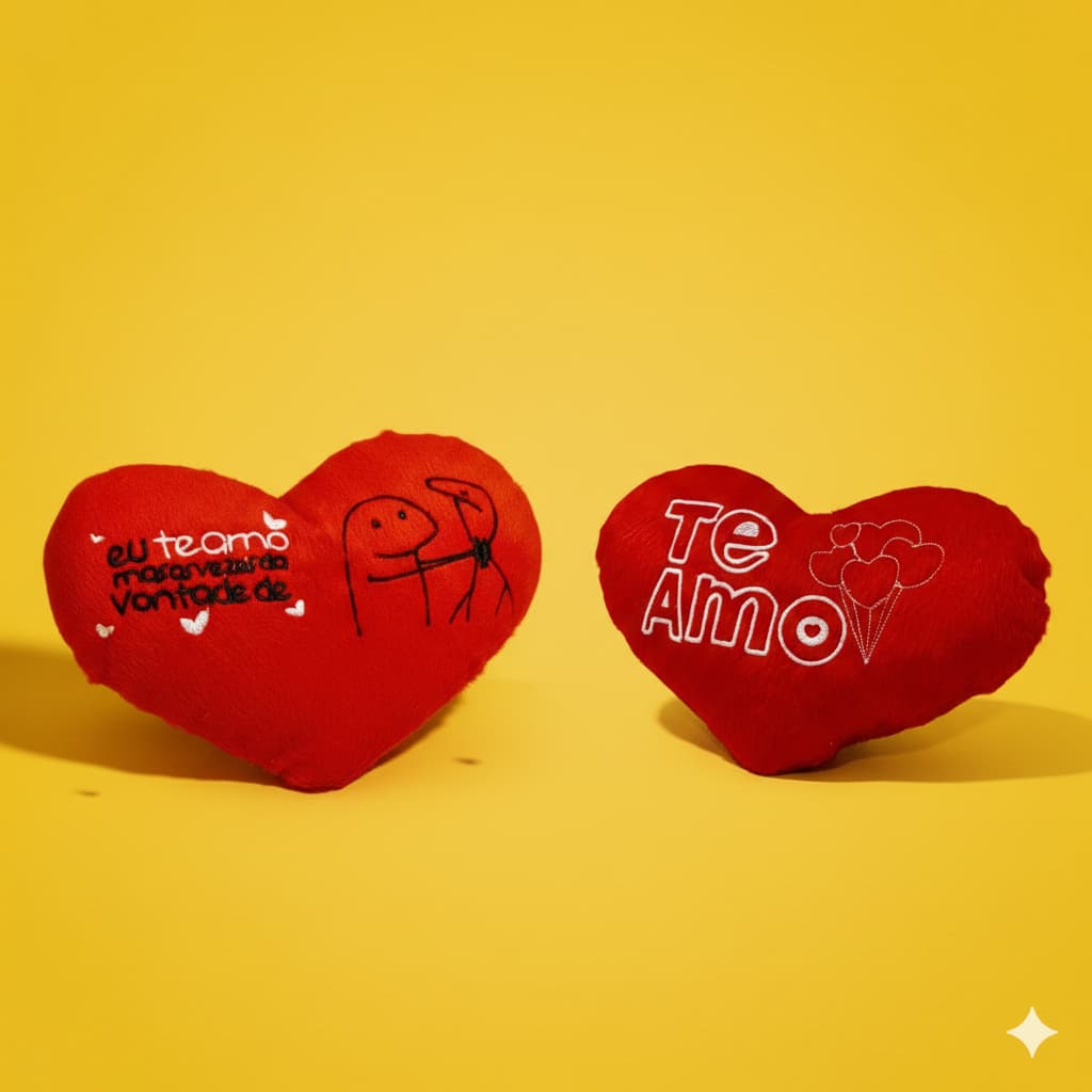Coração Te Amo Flork Almofada Pelúcia Presente Amor