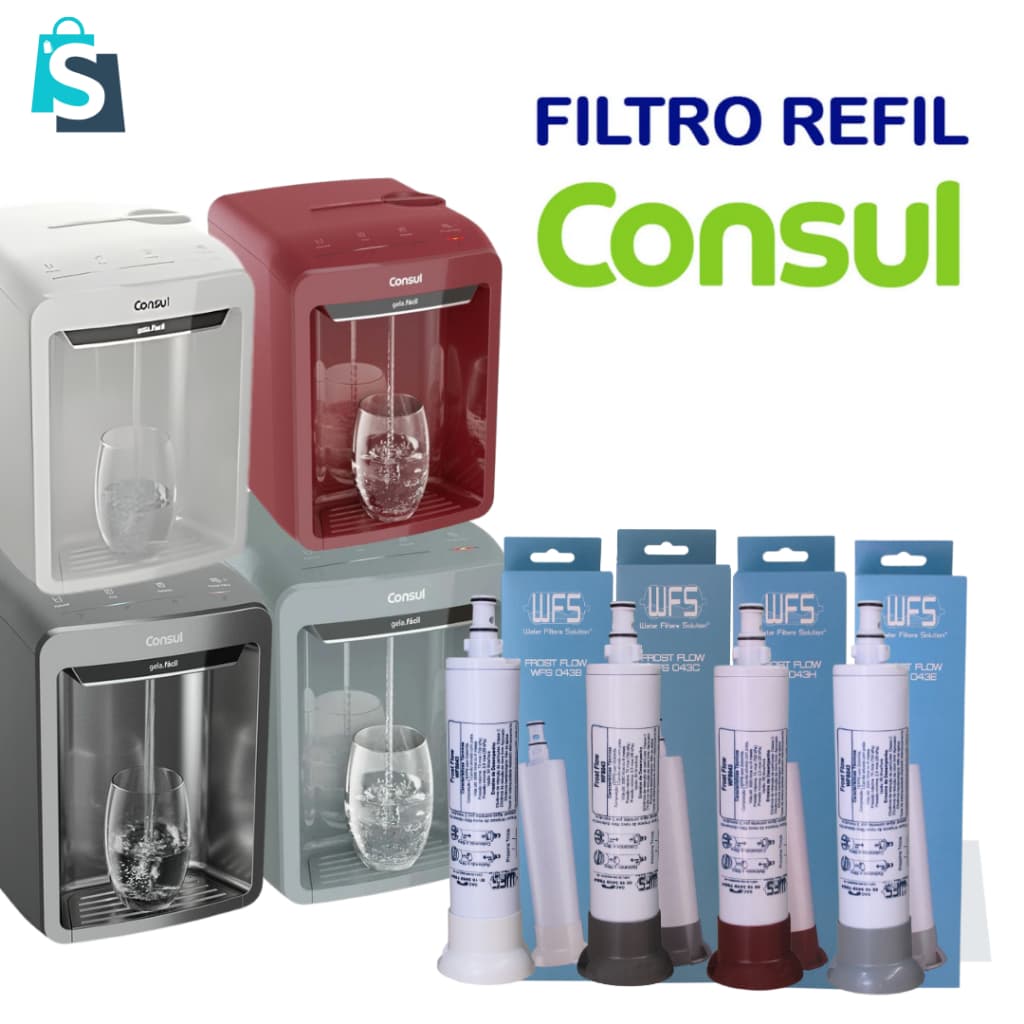 Refil Filtro com Dolomita para purificadores CONSUL  - Branco,Cinza,Hibisco e Erva doce
