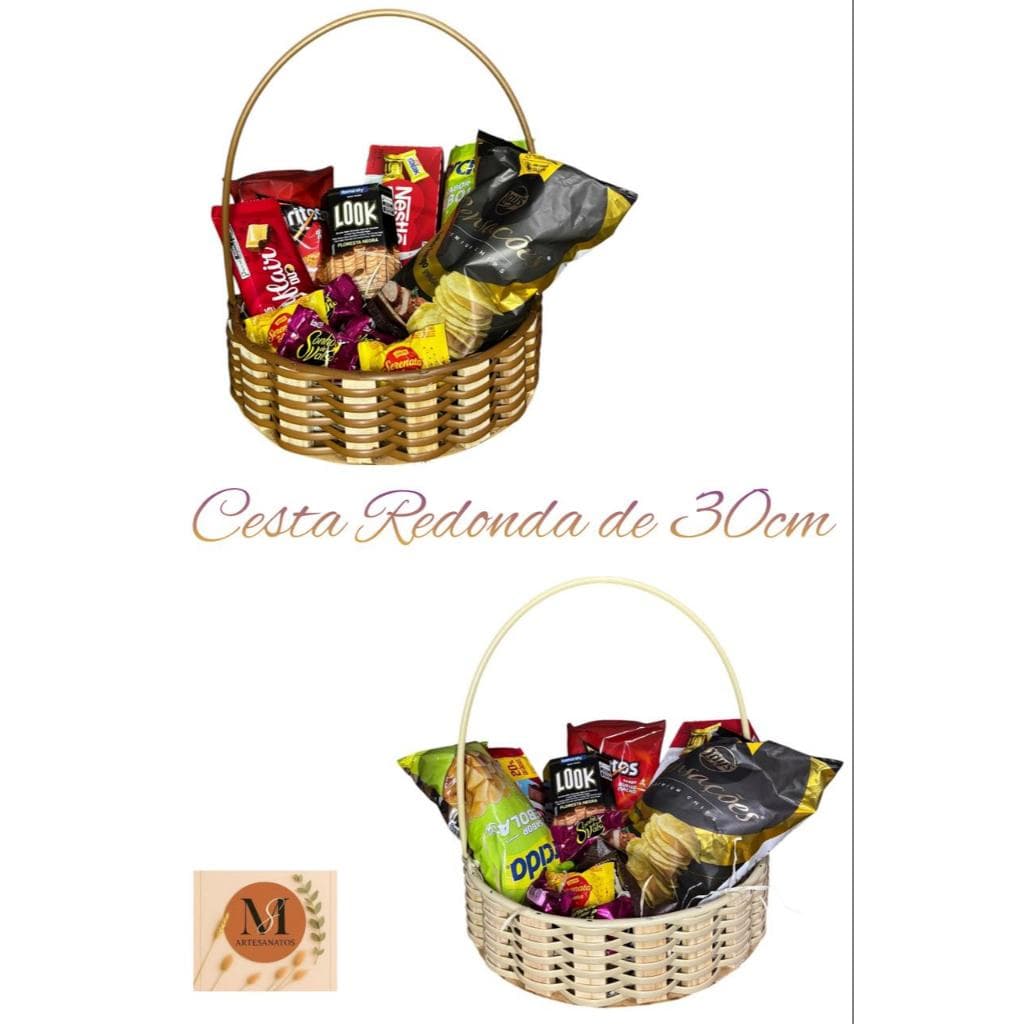 Kit 10 Cestas Fraldeira Redonda Sintetico 30x7cm, Presentes, Lembrancinhas, Organização