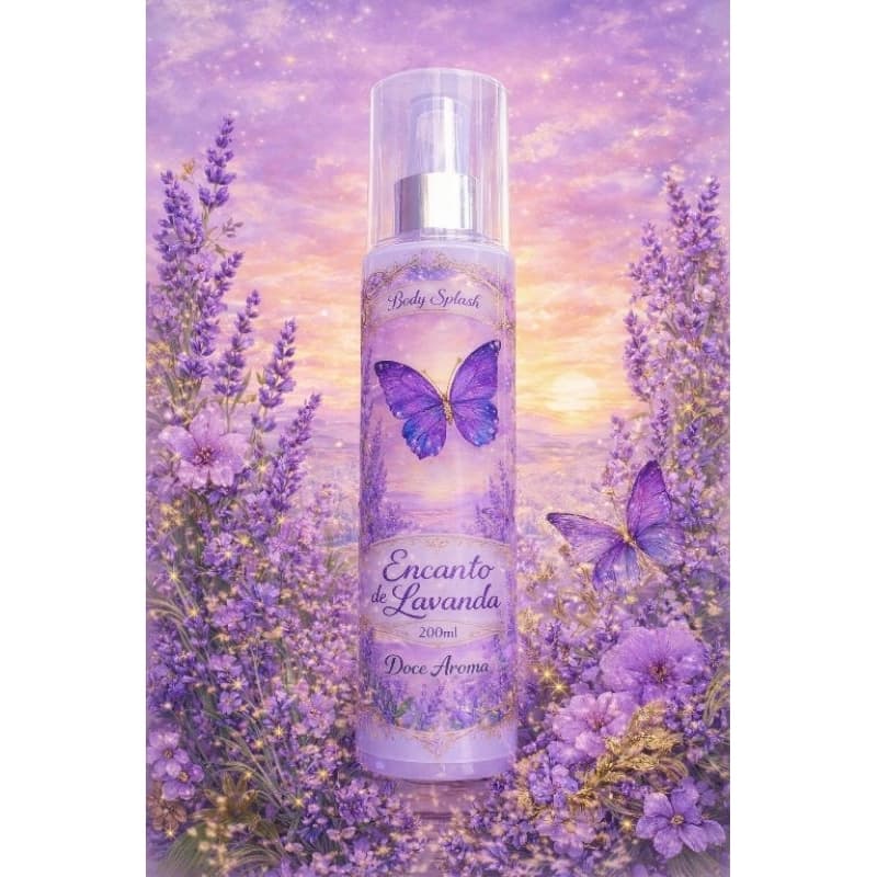 💜 Body Splash Encanto de Lavanda: Lavanda Inglesa & Baunilha (200ml) lavanda ✨