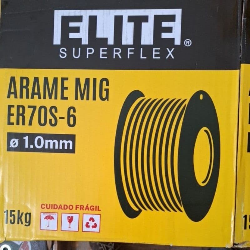ARAME MIG ELITE ER70S-6, ROLO 15KG; 1.0mm