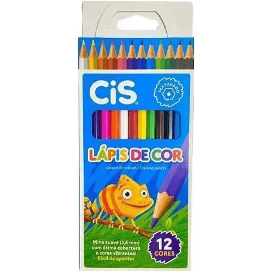 Lápis De Cor Plastic 12 Cores - Cis Colorido