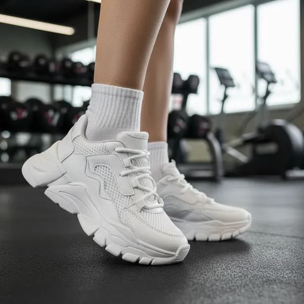 Tênis Tenehi Feminino Plataforma Casual Branco Confortavel Moderno