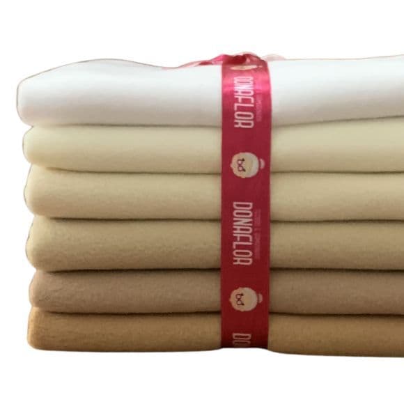 Kit Microsoft tons Pele para Naninhas e Artesanatos - 6Tecidos 40x80cm Hipoalérgicos