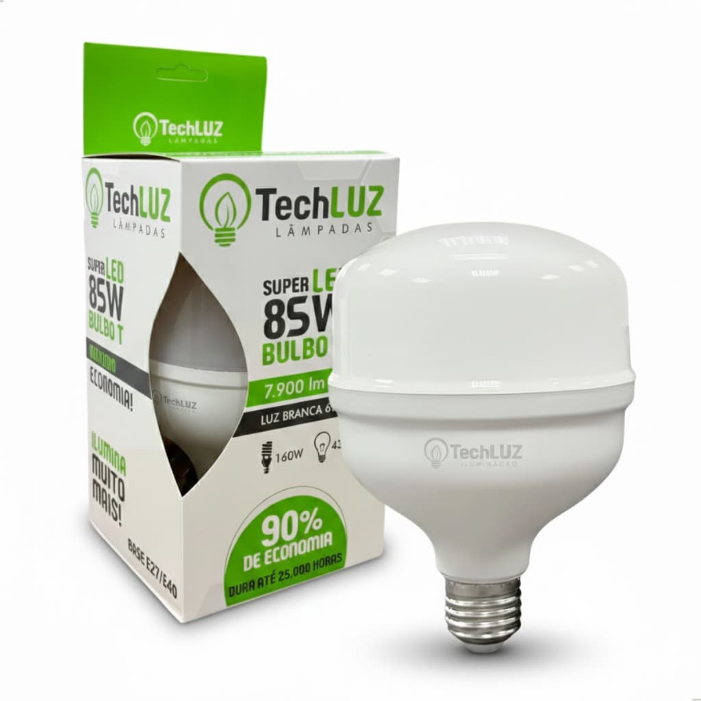 Lâmpada Led Techluz Bulbo  Cor Branco-frio 85w 6500k
