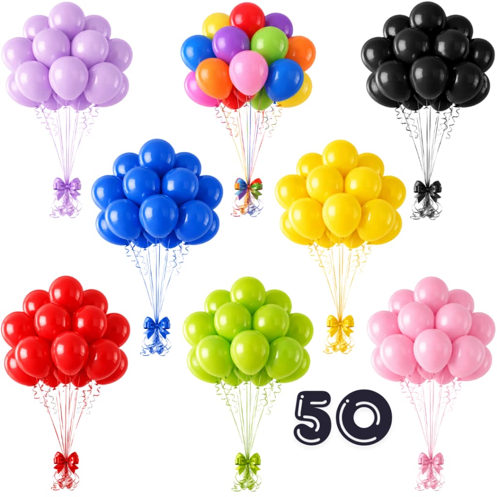 Bexiga Látex 9 Polegadas 50 Unidades para Aniversário Festa Casamento Confraternização