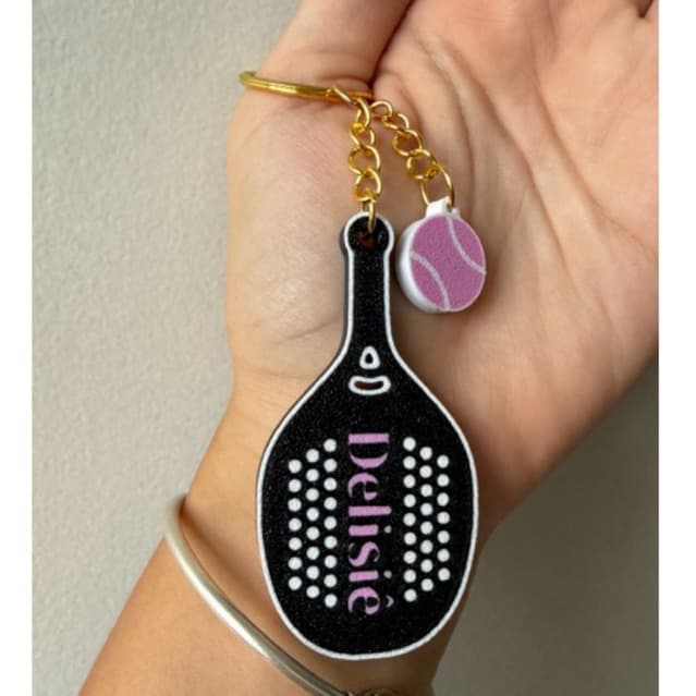 Chaveirinho BeachTennis Personalizado com Nome | Chaveirinho Raquete de Beach Tennis Personalizada com Nome