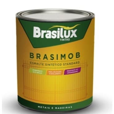 Tinta Esmalte Sintético Branco Acetinado Brasimob 900ml Brasilux