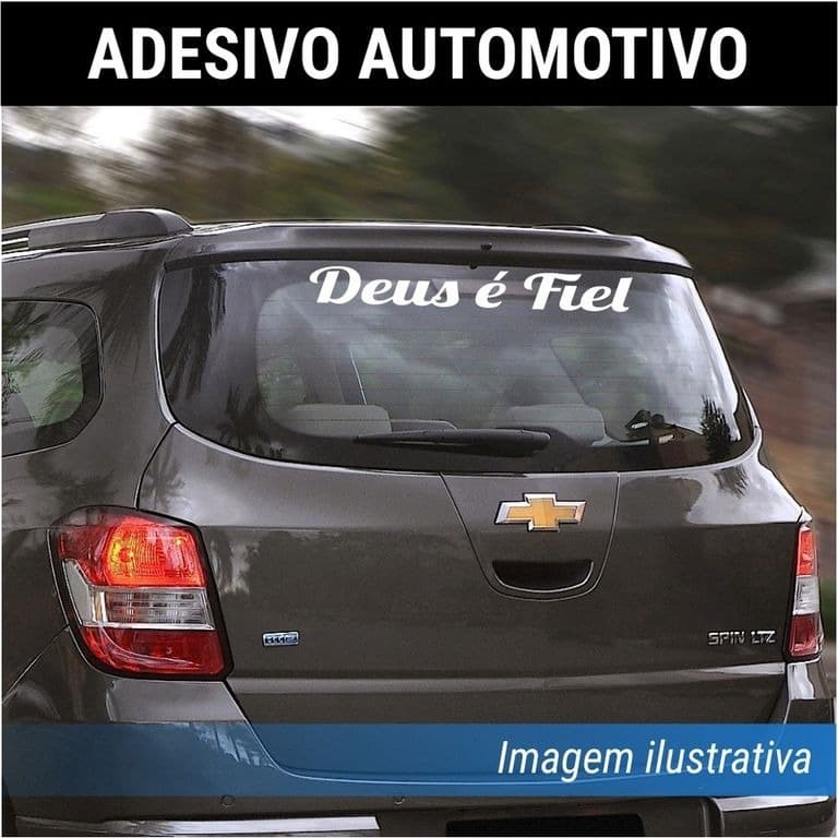 Adesivo para carro moto caminhão bicicleta Deus é Fiel.