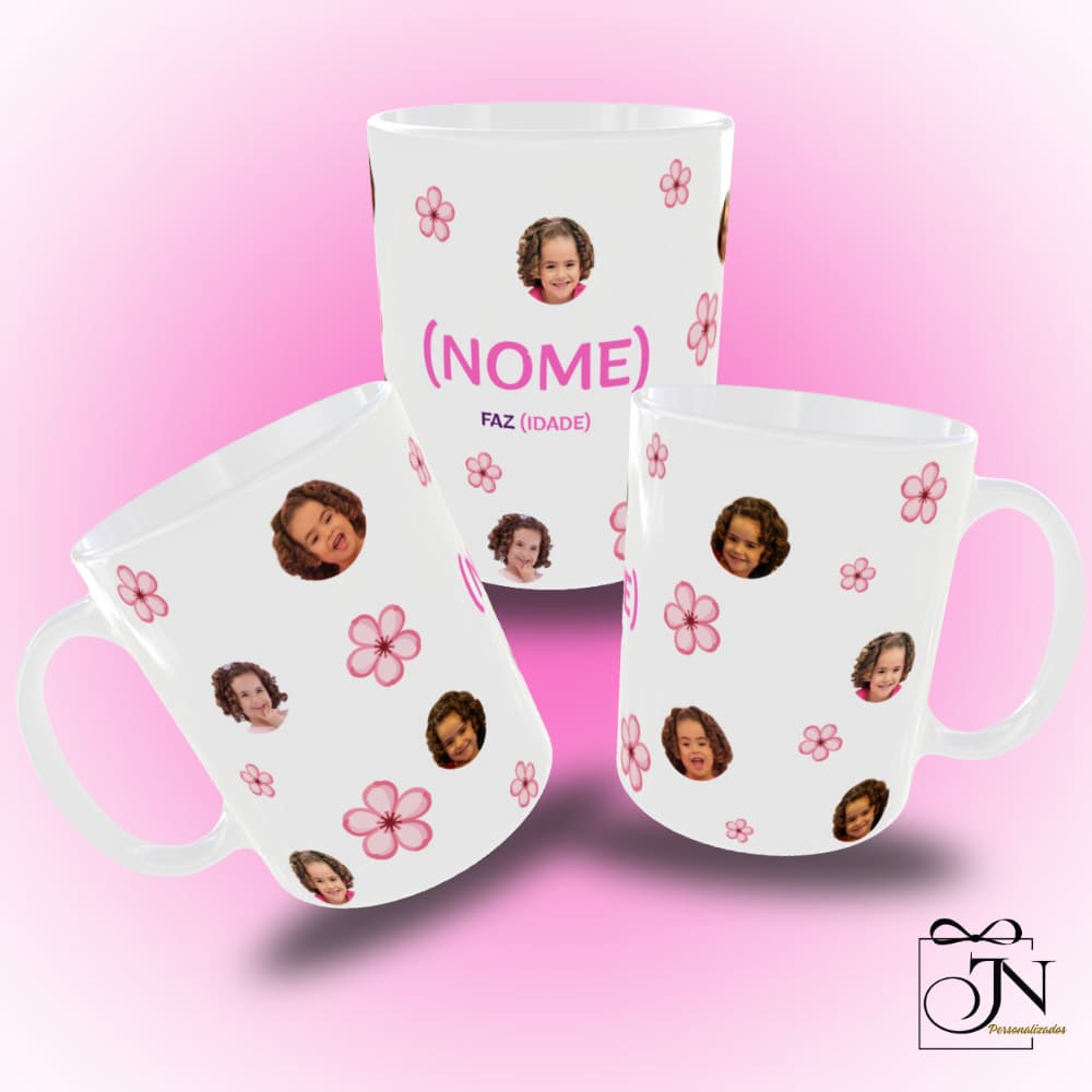 CANECA COM FOTO  BEBÊ E COM NOME CANECA PADRINHO/MADRINHA PRESENTE CRIATIVO - Chá de bebê - Chá Revelação  Mimo