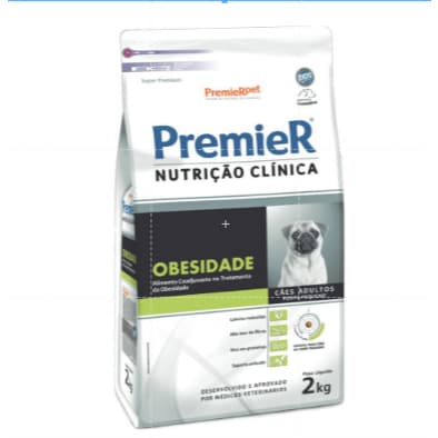 Premier Nutrição Clinica Cães Obesidade Pequeno Porte 2KG Adulto