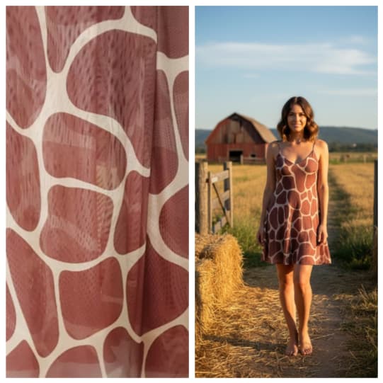 Tule de Malha 3 opções de cores com elastano Animal Print para Vestidos, Saia, Blusa