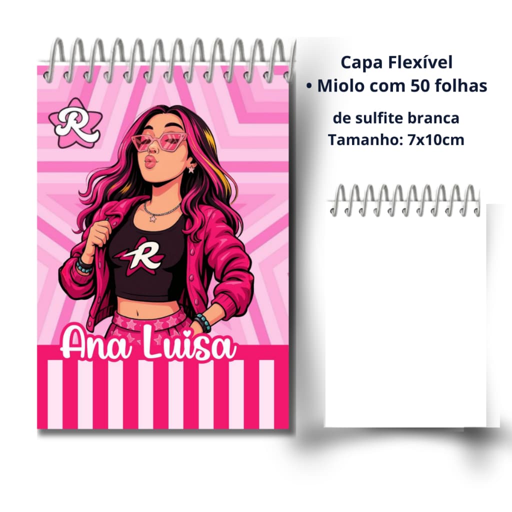 10 a 50 Bloquinho Anotações - Lembrancinha de aniversario Personalizada  7x10cm | 50 folhas