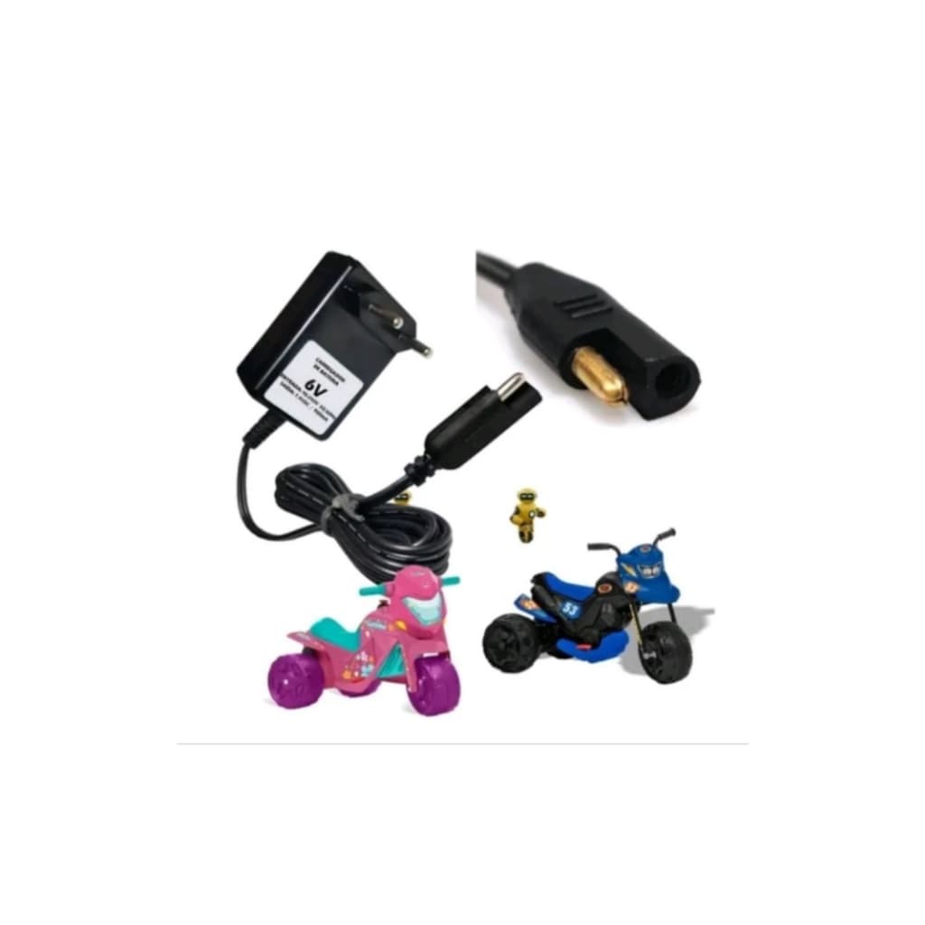 Fonte Carregador 6v 900ma Para Moto Elétrica Bandeirante Bivolt