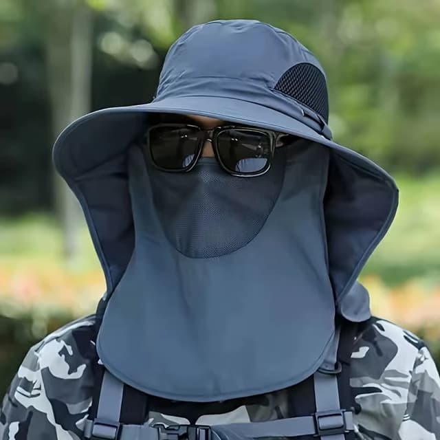 Chapéu Unissex Outdoor com proteção para o pescoço e proteção Solar – Leve, Confortável e Ajustável.