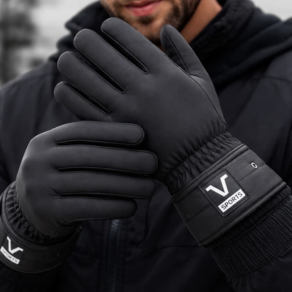 Luva Motoqueiro Frio Forrada Antiderrapante Ajustável Inverno Motoboy Motociclista