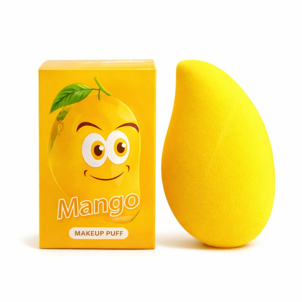 Esponja De Rosto Facial Maquiagem Base Manga Mango