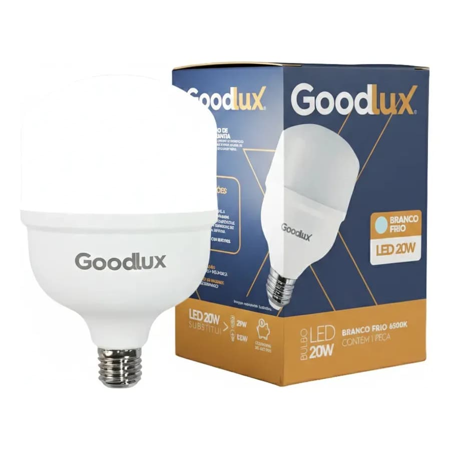 Lampada Led 20w  Super Bulbo Branco frio 6500k Alta Potência Goodlux