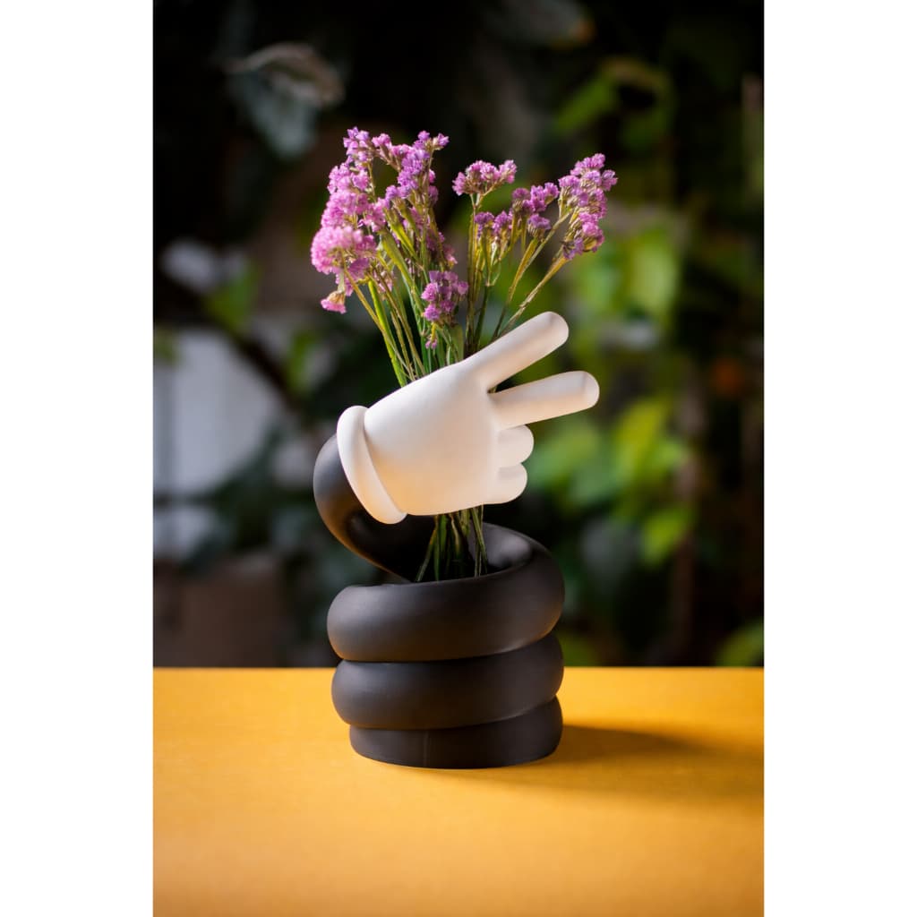 Vaso De Planta Decorativo Mão Paz Decoração Sala Quarto Escritório Criativo Moderno Cachepot 3D