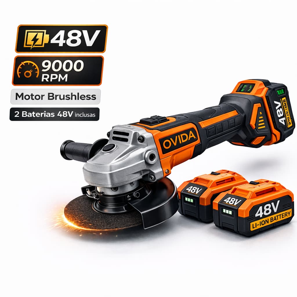 Esmerilhadeira Lixadeira Angular a Bateria 21V Motor Brushless Sem Fio Profissional