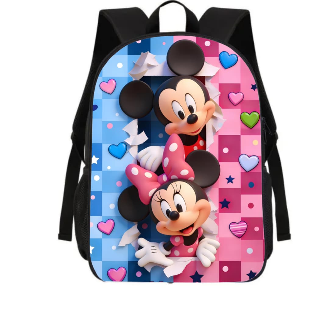 Mochila Estojo Lancheira Infantil Mickey Minnie