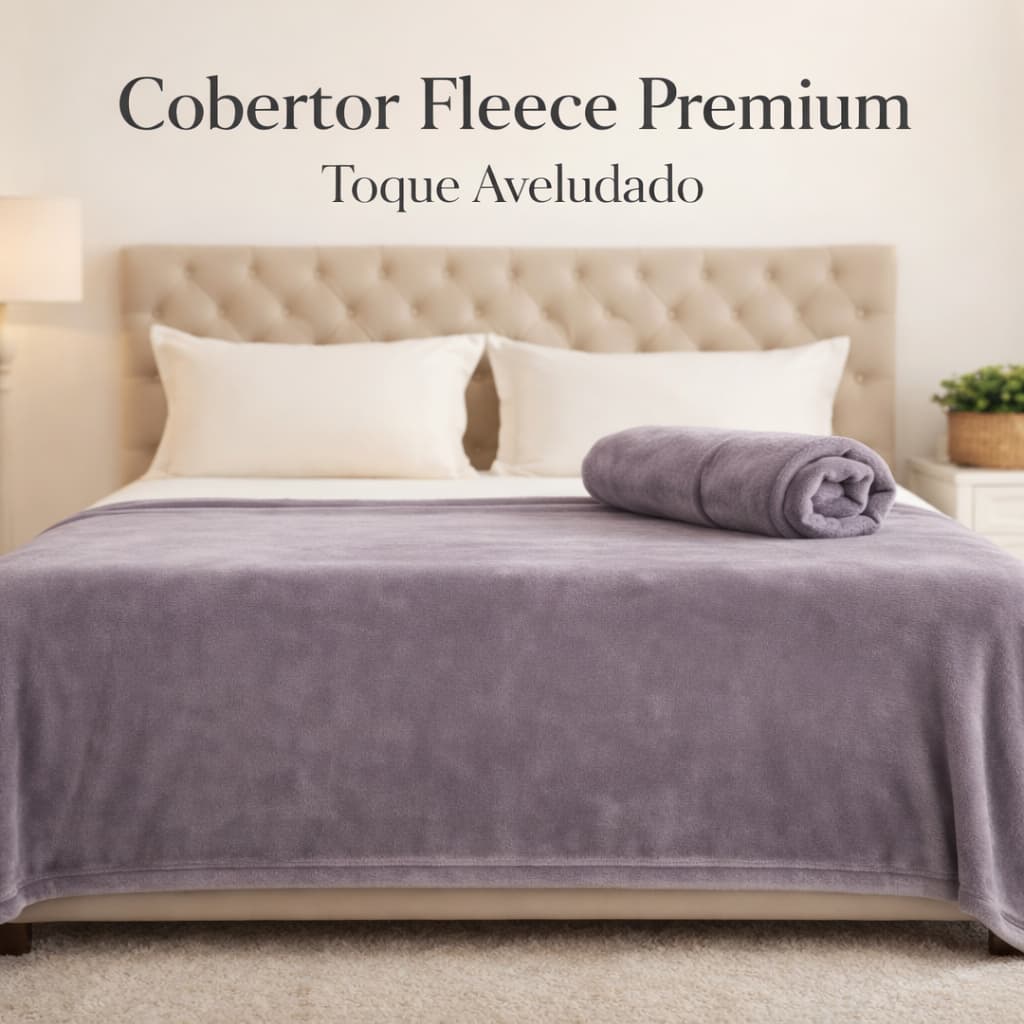 Cobertor Manta Fleece Soft Casal Queen Macio Quentinho Toque Aveludado Premium Várias Cores