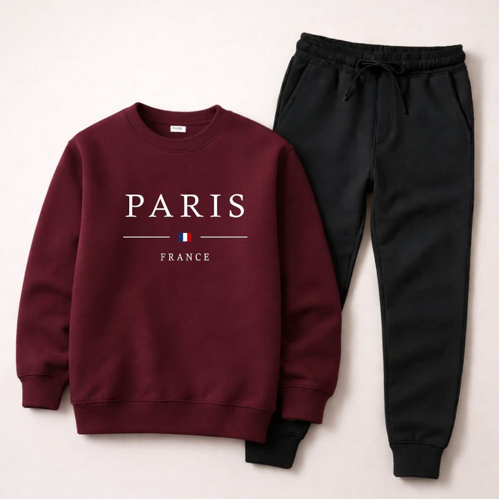 Conjunto Infantil Moletom Gola Redonda Paris Inverno 2026 Premium