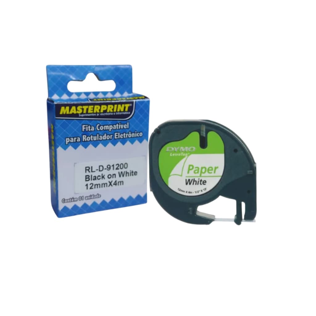 Fita Rotulador 91200 Compatível 100H 100T 2000 QX50 Etiqueta Adesiva