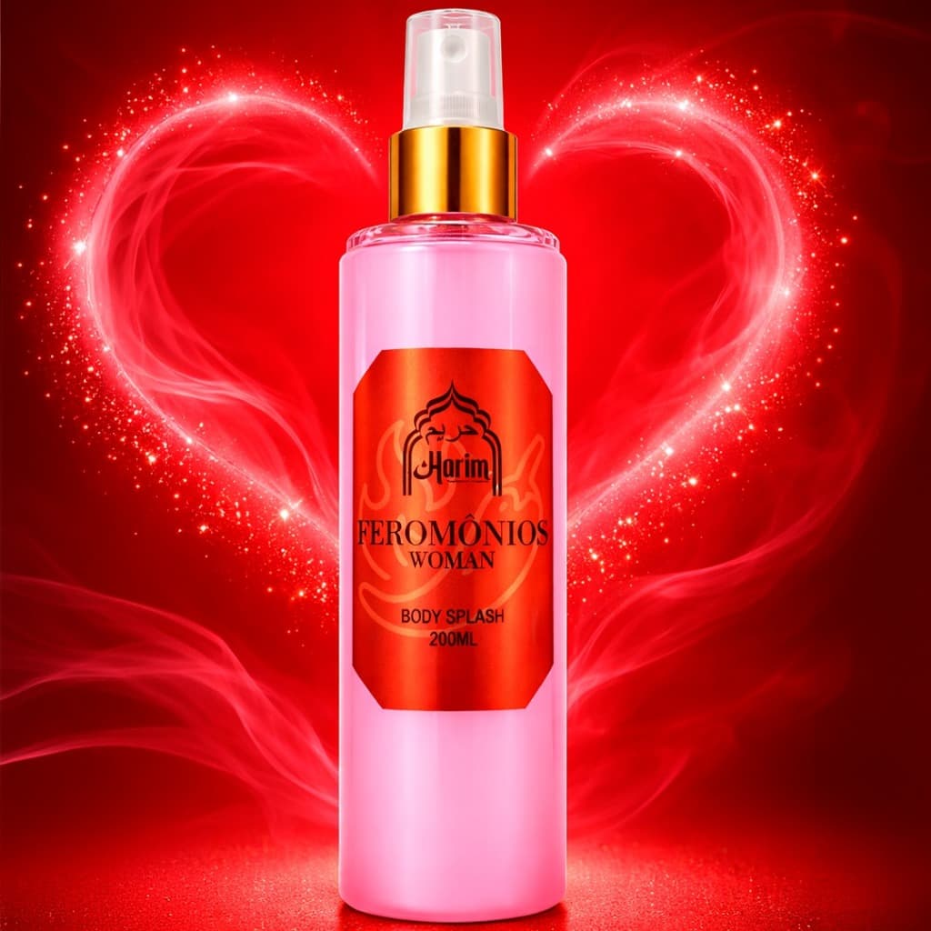 Perfume Feromônios Body Splash Feminino 200ml Harim Alta Fixação e Projeção Fragrância Magnética