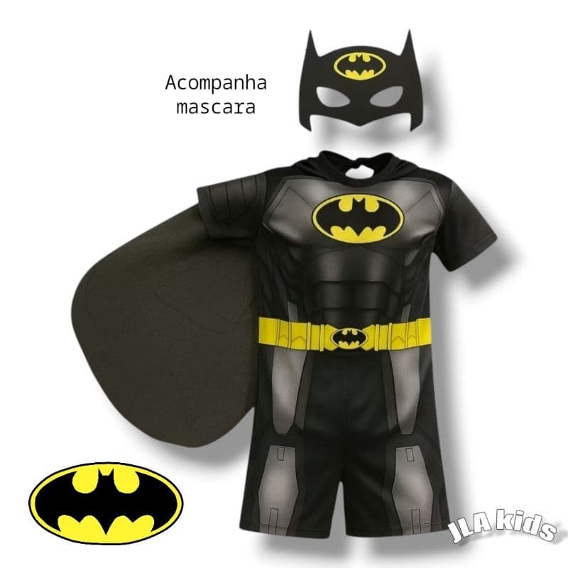 Fantasia do Batman infantil com mascara
