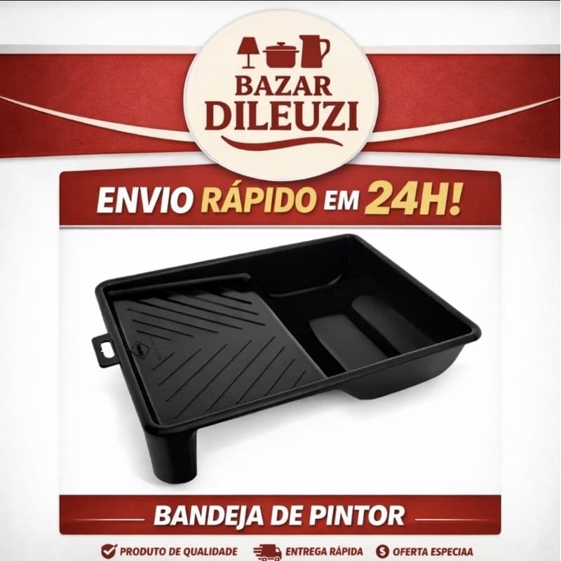 Bandeja Para Pintura 36x27cm Plástica Resistente Para Rolo