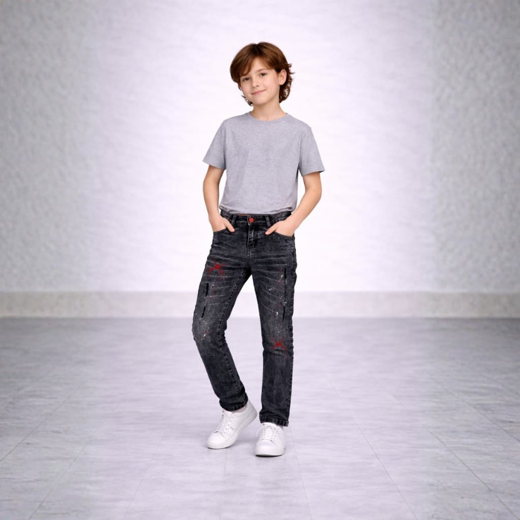 Calça Jeans Juvenil Skinny Estilo Jogador com Ajuste Interno