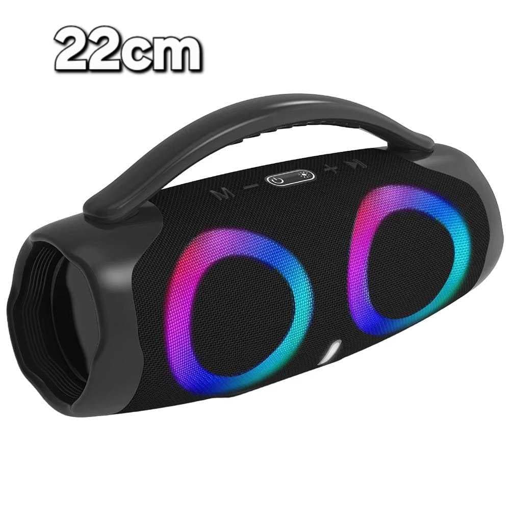 Caixa de Som Bluetooth 22cm Portátil FM USB TWS 10Wx2