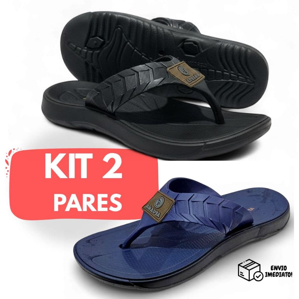 Kit 2 Pares Chinelo Masculino Infantil DEDO FRENTE Promoção