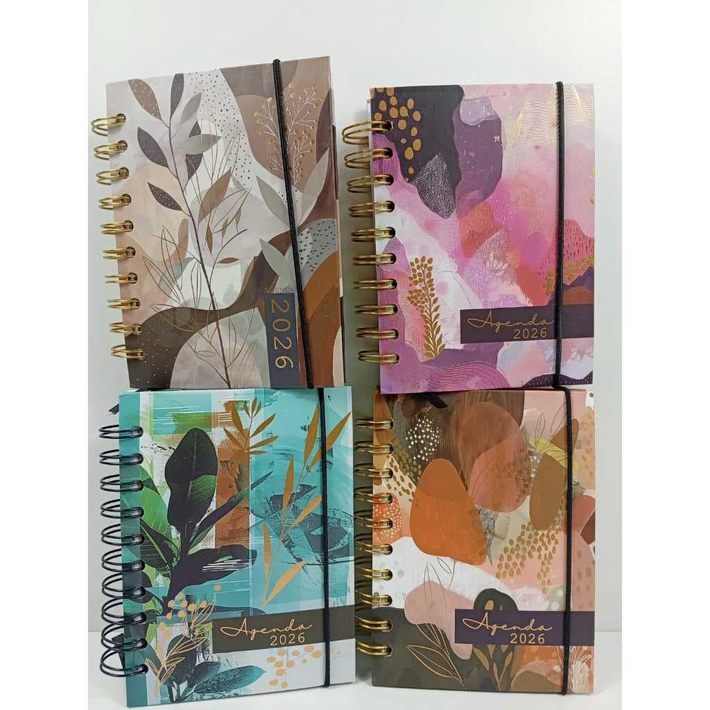 Agenda 2026 Pequena Espiral Plantas 11X15cm FWB 320 Páginas