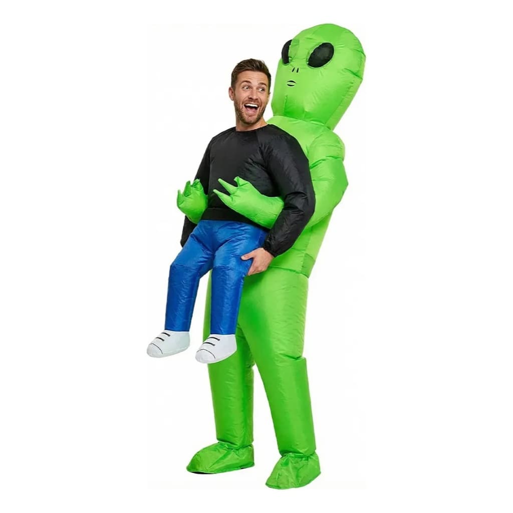 Fantasia Alien Et Alienígena Extraterrestre Inflável Festa Verde Adulto