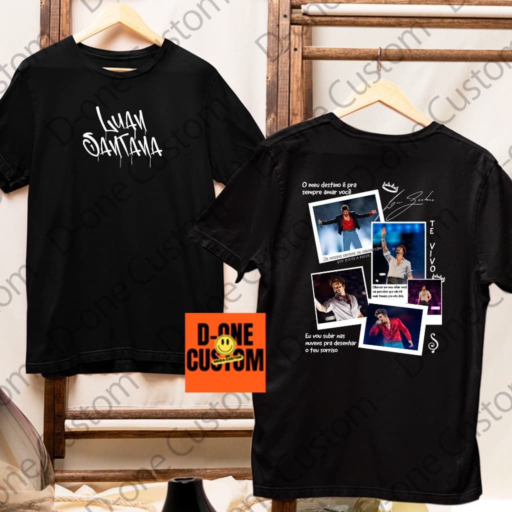 Camisa Camiseta Fotos Luan Santana Registro Histórico Musicas Homenagem Show Turnê Luanete Retratos