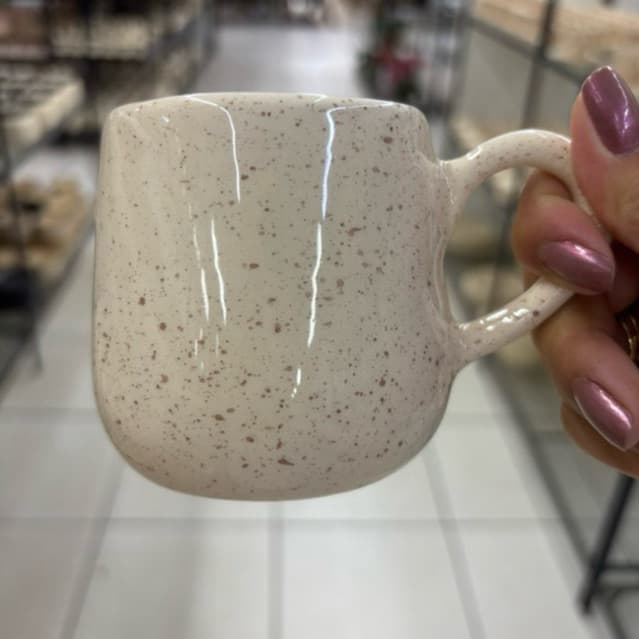 Caneca Bojuda Pequena Chá Café Pintada Á Mão De Cerâmica 250ml