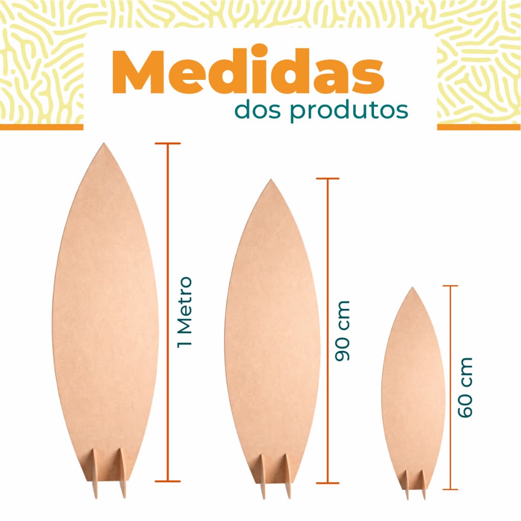 Kit Prancha De Surf PMG Display Painel MDF Decoração Aniversario Praia Cenário Festa Pegue e Monte