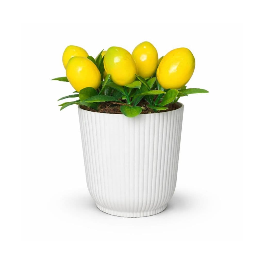 Vasos De Plantas Em Limão Artificial, Decoração De Casa De Plástico