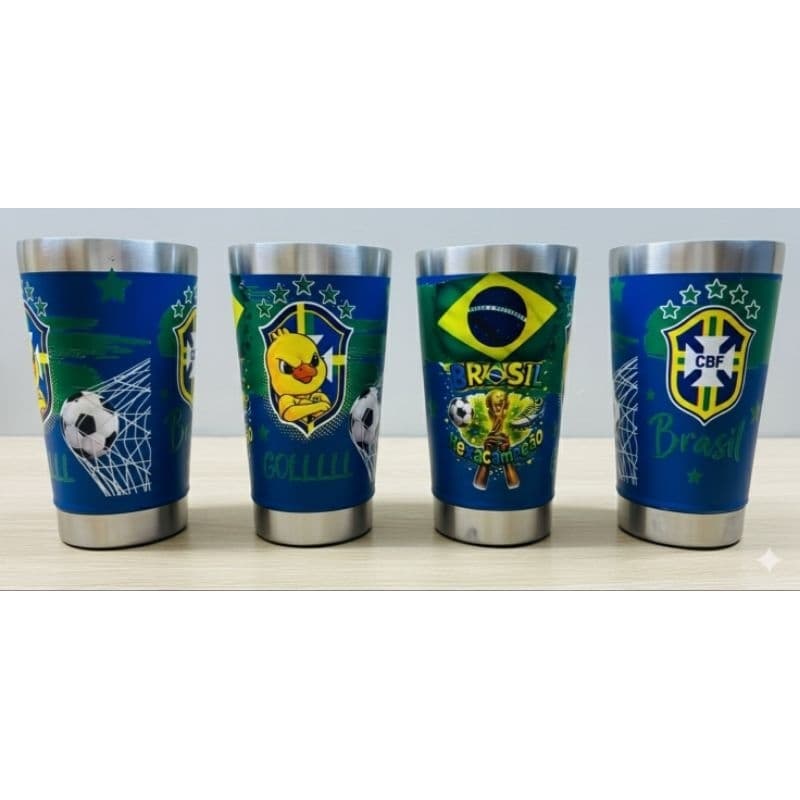 Copo Térmico Personalizado com Estampa do Brasil 473ml