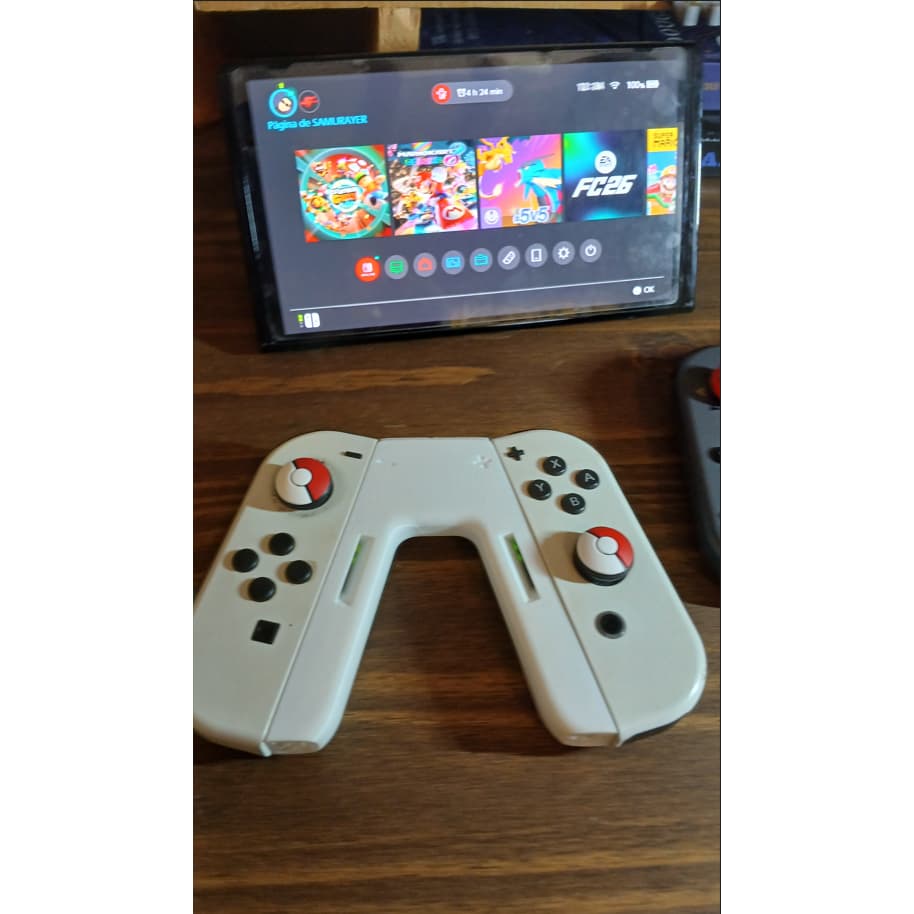Grip para Joy-Con Nintendo Switch Suporte Controle Gamer + BRINDE