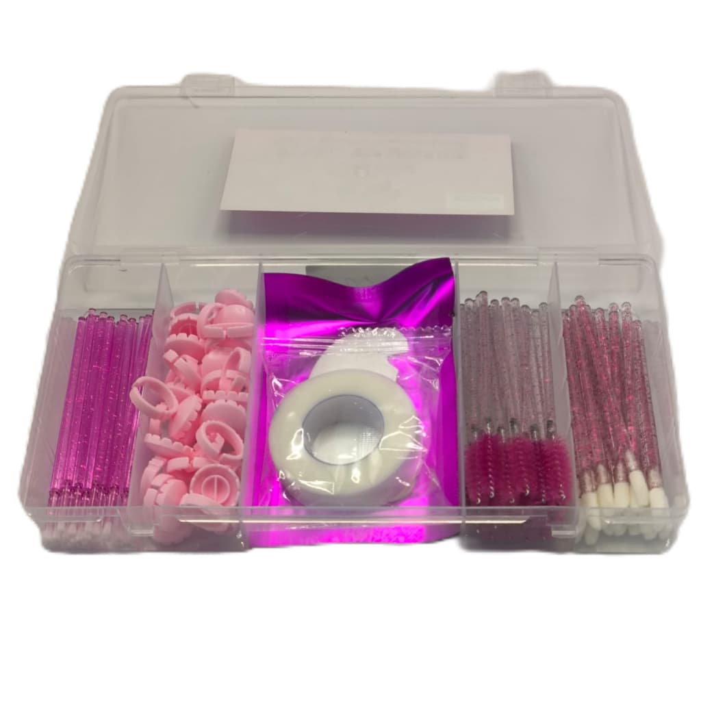 Kit Extensão Alonga Cílios Escovinha Micropore Batoque 120pç Kit Completo Make Up Tools