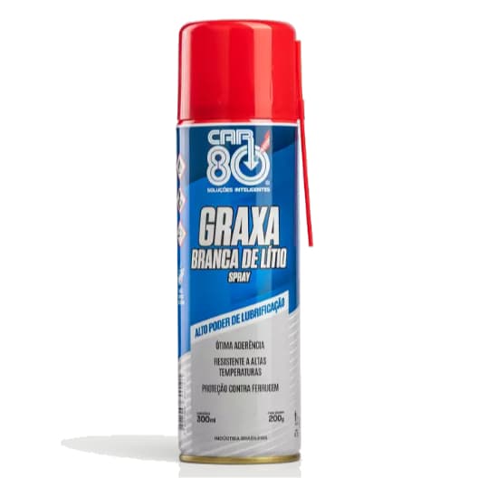 Graxa Branca Alta Temperatura Lítio Car80 Spray 300ml