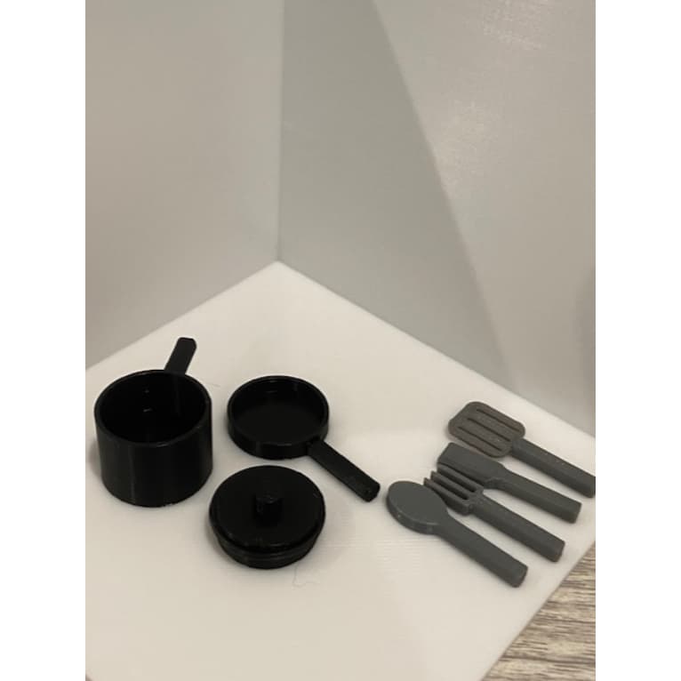 Jogo de Cozinha para Dummy 13 Acessórios Varias Cores - Impressão 3D